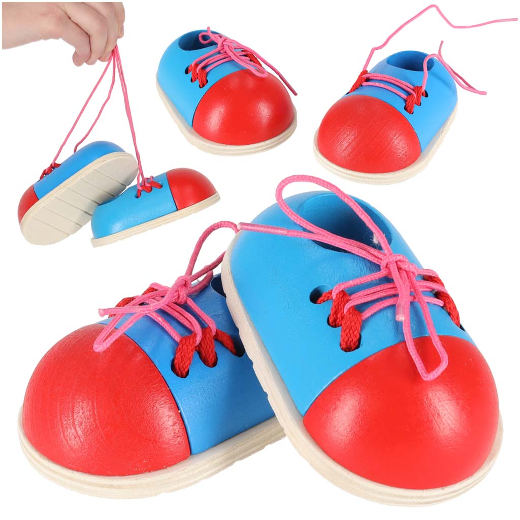BUTY DREWNIANE DO NAUKI WIĄZANIA